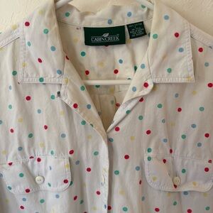 Cabin Creek Multicolor Polka Dot Blouse